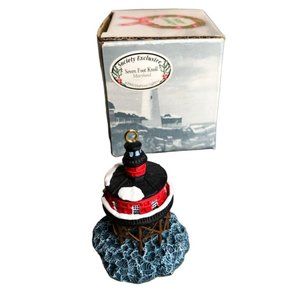 Harbour Lights Christmas Ornament Seven Foot Knoll 2000 Society Exclusive Lighth